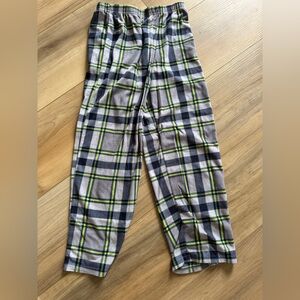 Plaid Lounge Pants in Gray and Green